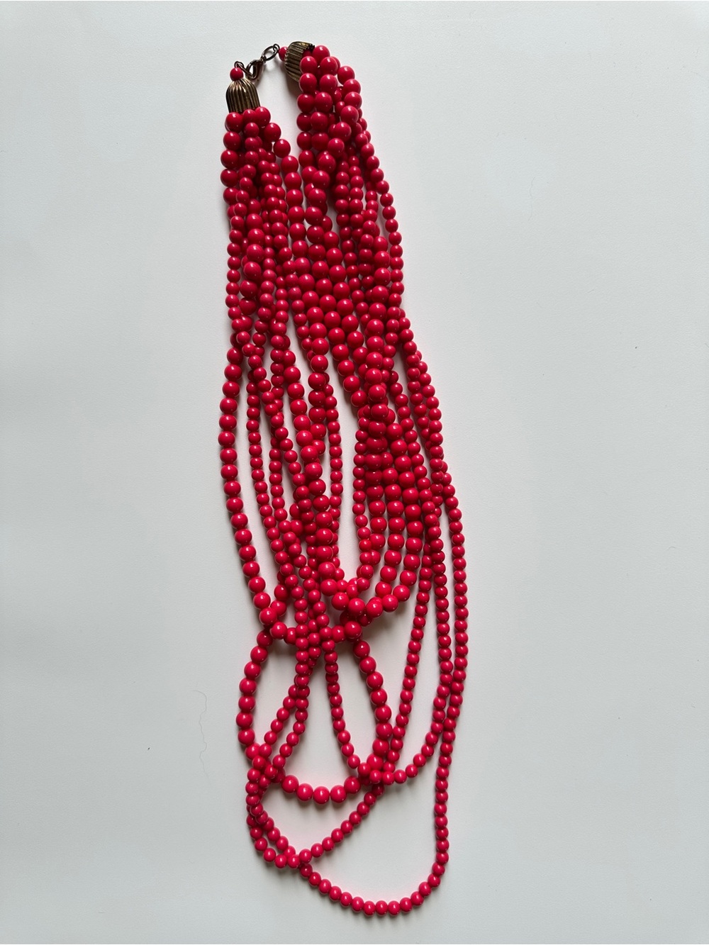 Multi-Strand Red Beaded Necklace - Women Jewelry